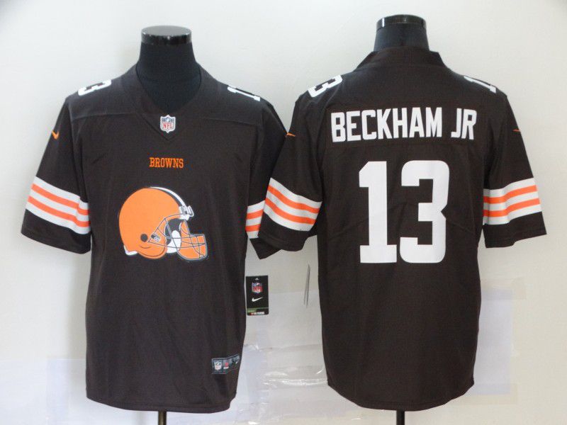 Men Cleveland Browns #13 Beckham jr Brown Nike Team logo fashion NFL Jersey->cleveland browns->NFL Jersey